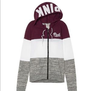 💕VS PINK💕 Zip up hoodie size Large